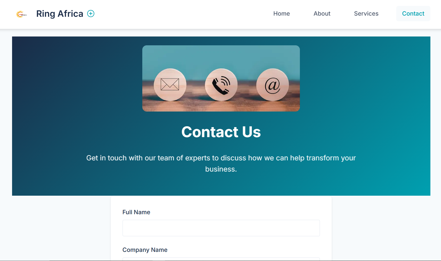 Contact page