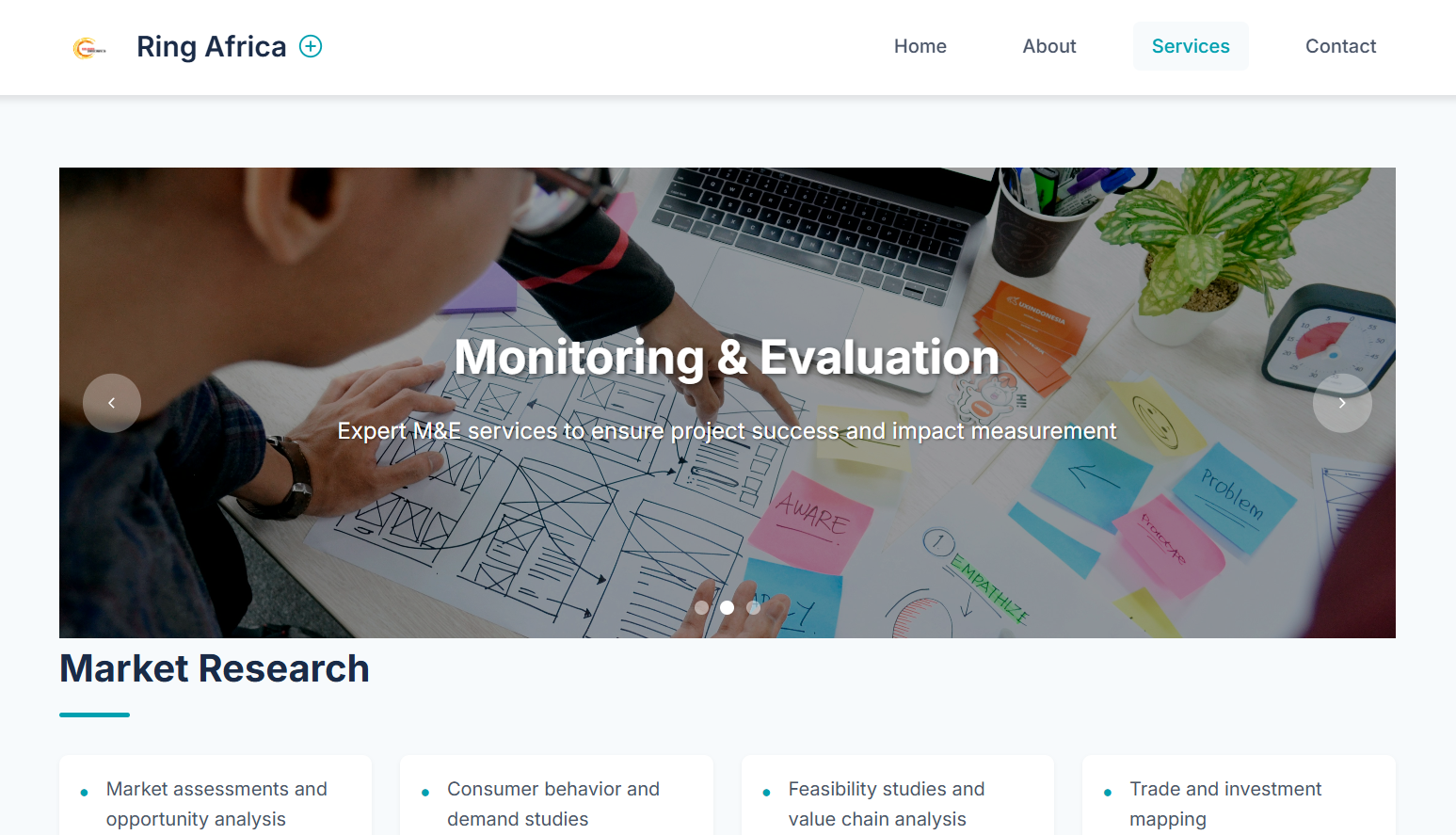 Services page